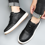 Minimalistische leren herensneakers