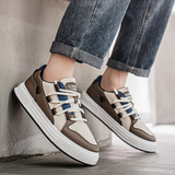 Bruine leren herensneakers