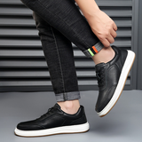 Minimalistische leren herensneakers