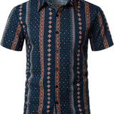 Gestreept retro herenoverhemd in jaren-70-stijl
