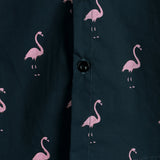 Hawaïaans herenoverhemd met flamingo's