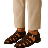 Theo dichte herensandalen met bandje