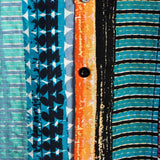 Blauw herenoverhemd met kleurrijke strepen