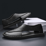 Premium leren herensandalen