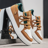 Bruine leren herensneakers