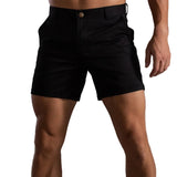 Getailleerde korte chino voor heren