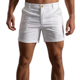 Getailleerde korte chino voor heren