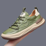 Leren herenschoenen met dikke zool