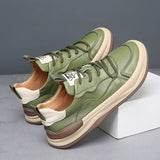 Leren herenschoenen met dikke zool