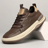 Leren herenschoenen met dikke zool