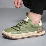 Leren herenschoenen met dikke zool