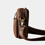 Zeger retro leren schoudertas voor heren