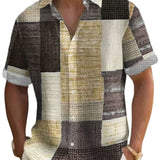 Elegant herenoverhemd met patchwork