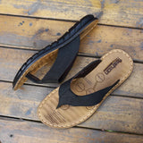 Leren herensandalen met open neus