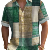 Elegant herenoverhemd met patchwork