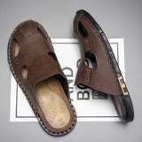 Leren herensandalen