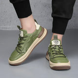 Leren herenschoenen met dikke zool