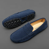 Suède hereninstappers in bootschoenstijl