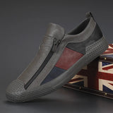 Leren herenschoenen met rits