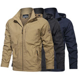 Waterdichte outdoorjas voor heren met capuchon