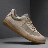 Sobere leren vrijetijdssneakers voor heren
