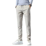 Slim-fit herenbroek van katoenmix