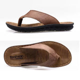 Leren herensandalen met open neus