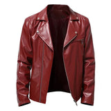 Casual leren herenjas