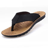 Leren herensandalen met open neus