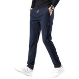 Slim-fit herenbroek van katoenmix