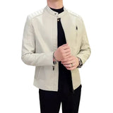 Elegante slanke leren herenjas