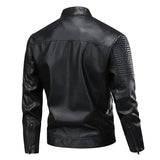 Retro slanke leren herenjas
