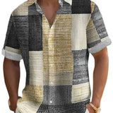 Elegant herenoverhemd met patchwork