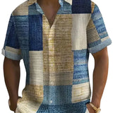 Elegant herenoverhemd met patchwork