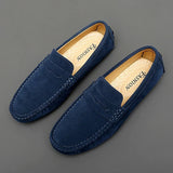 Suède hereninstappers in bootschoenstijl