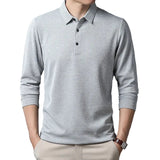 Elegante herenpolo met lange mouwen