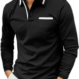 Casual gebreide herenpolo