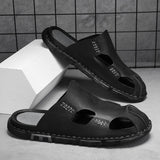 Leren herensandalen