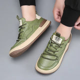 Leren herenschoenen met dikke zool