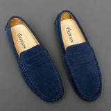Suède hereninstappers in bootschoenstijl