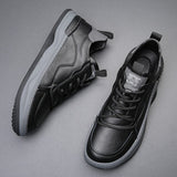 Leren herenschoenen met dikke zool