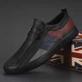 Leren herenschoenen met rits