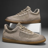 Sobere leren vrijetijdssneakers voor heren