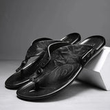 Nette leren herensandalen