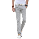 Slim-fit linnen herenbroek