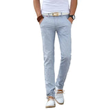 Slim-fit linnen herenbroek