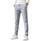 Slim-fit herenbroek van katoenmix