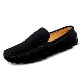 Suède hereninstappers in bootschoenstijl