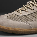 Sobere leren vrijetijdssneakers voor heren