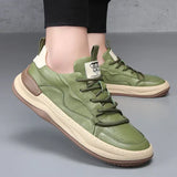 Leren herenschoenen met dikke zool